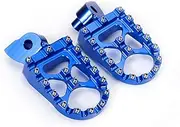 CNC Wide Foot Pegs MX for Yamaha YZ85 2002-2019, YZ125 1997-2017, YZ250 1998-2019, YZ250F 2001-2019, YZ426F 2000-2002, YZ450F YZ125X YZ250X YZ250FX YZ450FX WR250F WR400F WR426F WR450F,Blue