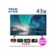 【TECO 東元】43吋FHD 低藍光液晶顯示器TL43A10TRE＋視訊盒 TS1325TRA 43吋FHD