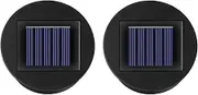 2 Pack Solar Lights Replacement Top, (Top Size 3.15 inch, Bottom Size 2.76 inch) Solar Lantern Light Lids, Waterproof Solar Replacement Top Parts for Outdoor Hanging Lanterns(Warm White)