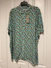 TOMMY BAHAMA MENS MOOREA MARLINS HAWAIIAN ALOHA SHIRT XL MSRP $135