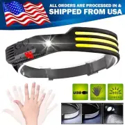 Waterproof Headlamp Night lights USB LED Motion Sensor Head Torch Headlight Lamp