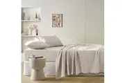 Vintage Design Homewares Natural French Linen Sheet Set Super King