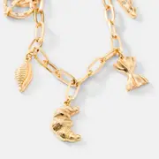 Carb Charms Bracelet - Gold Tone