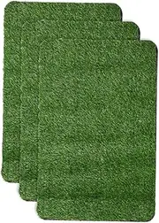 3Pcs Artificial Grass Door Mat Realistic Fake Turf for Outdoor Entryway Doormat Faux Grass Rug for Home Decor Low Maintenance Floor Mat