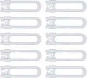 Sliding Cabinet Child Safety Locks-GRANDOTO U Slide Door Locking for Childproof Safe Latch & Baby Proofing Lock for Wardrobe,Kitchen,Bathroom,Drawer,Fridge,Cupboard Doors Knobs & Handles(10Pack White)