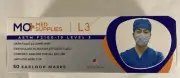 Mo+Med Supplies, Ear-Loop Face Masks, ASTM Level 3, Blue, 50pcs Made in USA
