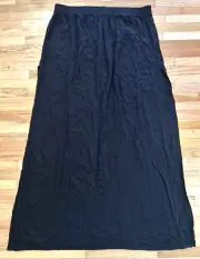 NEW Kona Sol Women's Size XL Black Pull On Side Slit Cover Up Skirt