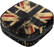 Period Bag,Sanitary Napkin Storage Bag,England Flag Banner,Tampon Bag for Purse