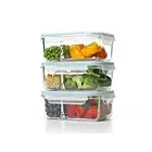 Glasslock Containers Food Storage BPA Free Plastic Lids Microwave 3 Piece