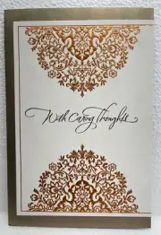 WITH CARING THOUGHTS SYMPATHY HALLMARK GREETING CARD