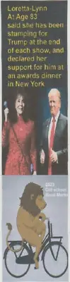 2023 Loretta Lynn with Donald Trump Kid Rock Bookmark from old school Book marks