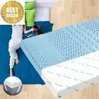 Single Memory Foam Mattress Topper, Bamboo Cover, Cool Gel, 5cm, 7 Zones