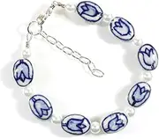 [Style ARThouse] Style-ARThouse no-metal-stamp silver-plated-base simulated-pearl beaded bracelet NA