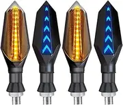 Indicators Flowing Turn Signal Motorcycle LED Turn Signal Light Flowing Water Turn Signals Flashing Indicator Sequential 12V Tail Stop Signal M10 Universal Turn Signal Indicator(multi-colored)