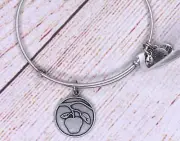 NEW NWT Alex and Ani Apple Tree Charm Bangle Silver Bracelet