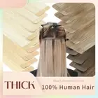THICK Russian Tape In Human Hair Extensions 100% Remy Skin Weft FULL HEAD Ombre