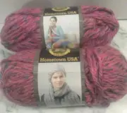New Lion Brand Yarn Phoenix Azalea Chunky 2 skeins