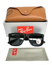 Ray-Ban Justin Sunglasses RB 4165 622/2V Matte Black Blue Polarized 54mm w/case