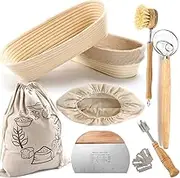 11inch 10inch Oval Natural Rattan Bannetons Bread Proofing Basket Sourdough Bread Fermentation Basket