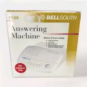 New Vintage White 1990's Bellsouth 1129 Answering Machine 20+ Features, Open Box