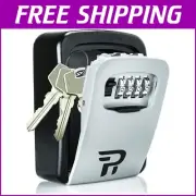 2-Pack Outdoor Key Lock Box – Wall-Mounted Security Box with Combination Lock