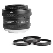 Lensbaby Sol 45mm f/3.5 Lens for Canon RF Cameras w/ Lensbaby 46mm Macro Filters