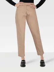 Beige Slim Fit Trousers