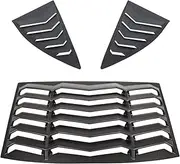 Rear &Side Window Windshiled Louver Sun Shade Cover in GT Style Compatible for Chevrolet Camaro 2010-2015 (Matte Black)