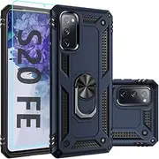 SKTGSLAMY for Samsung Galaxy S20 FE Case,S20 FE Case,with Screen Protector,[Military Grade] 16ft. Drop Tested Cover with Magnetic Kickstand Car Mount Protective Case for Galaxy S20 FE, Blue