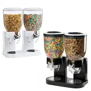 Dry Food Storage Container Large Double Cereal Dispenser