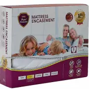 PURE PROTECTOR Zippered Mattress Encasement Cover Bed Bug Water Proof + MORE