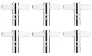 NEW 6X Silverline T-Type Standard Universal Steel Drum Head Tuning Key Set