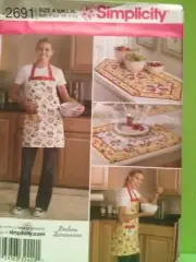 Simplicity Sewing Pattern 2691 Craft Apron Placemat Accessories Size S-XL