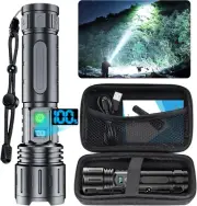 Flashlights 20000 High Lumens Rechargeable - 1500 Meters Long Beam Super Bright