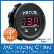 12V~24V DC LED DIGITAL VOLTMETER - Battery Test Volt/Voltage Meter - Flush Mount