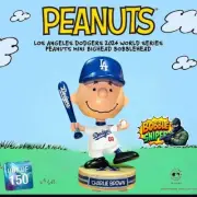 CHARLIE BROWN Los Angeles Dodgers "Peanuts" Mini Bighead MLB Bobblehead