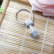 1.5x6mm Tritium Tube Metallic Vertical Stripes Self-luminous 15-Years Keychain 29 BLUE