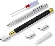 Fahgaer Glass Cutting Knife 2mm-20mm,Alloy Tip Glass Cutting Knife, Alloy Scribing and Engraving Pen,for Glass/Mosaic/Crafts