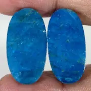 46.20 Cts Natural Amazonite Matched Pair Cabochon Gemstone For Earrings Supply