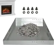 Adjustable Fireplace Tray - Steel Ember Holder Grate Catcher with Screw Pack - Rust-Resistant Home Fire Place Accessories, Adjustable Collection Tool for Home Use