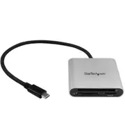 StarTech.com USB 3.0 Flash Memory Multi-Card Reader / Writer with USB-C - SD microSD and CompactFlash Card Reader w/ Integrated