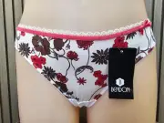 Bendon Ladies Lion Tamer Brief Underwear size XL Whisper White Gypsy Floral
