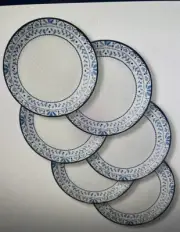 CORELLE VITRELLE " PORTOFINO " 8 1/2 LUNCHEON PLATES SET OF 6 #1137568 NEW