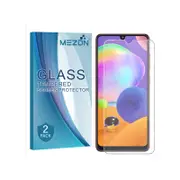 2 Pack MEZON Samsung Galaxy A31 Clear Tempered Glass Screen Protectors