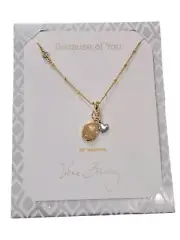 Vera Bradley Mom- Because of You!! Gold Plated Silver Tone Short Necklace NWT