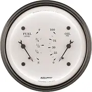 AUTO METER 1624 Old TYME White II Oil/Fuel Dual Gauge