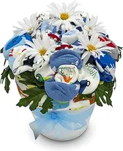 [Nikki's Gift Baskets] Nikki's Deluxe New Baby Blossom Clothing Bouquet (Blue)