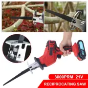 21V Cordless Electric Reciprocating Saw Variable Speed Saw With 4pcs Saw Blades