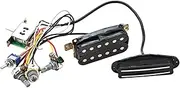 AKOOSY 1Set Guitar Wired Control Plate Pickup Multi Function Acoustic Guitar Pickup with Pre Wired Control Board Lightweight and Durable Electric Guitar Parts for Easy Replacement