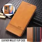 For Samsung S25 S23 S22 Ultra S24 S20 FE S10 Plus Case Leather Wallet Flip Cover